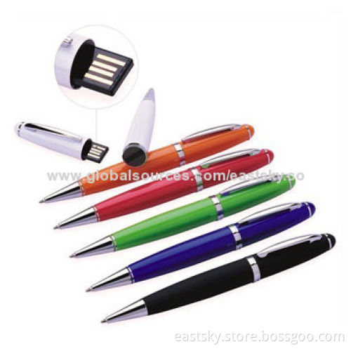 Promotional Pen-shaped USB Drive, Wholesale, Logo Imprinting Options, Laser Printing, OEM Orders